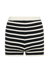 Tabitha Stripe Knit Shorts - Black/White